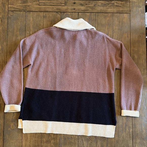 Madewell Colorblock 1/4 Zip Sweater - Picture 6 of 6
